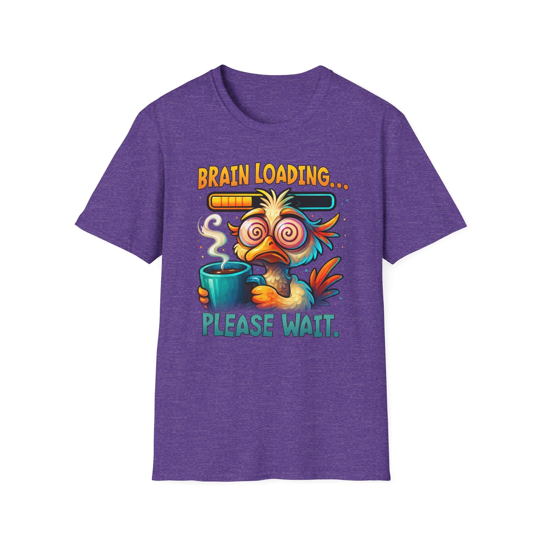T-Shirt — ‘Brain Loading... Please Wait’ Funny Exhausted Coffee Tee