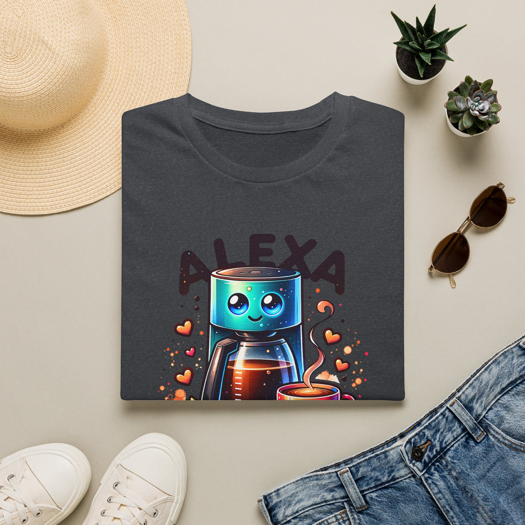 Alexa Coffee Robot T‑Shirt — Cute Brew Me Coffee Tee for Coffee Lovers