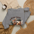Coffee Crewneck Sweatshirt — “Bean There, Brewed That” Cute Coffee Bean Design