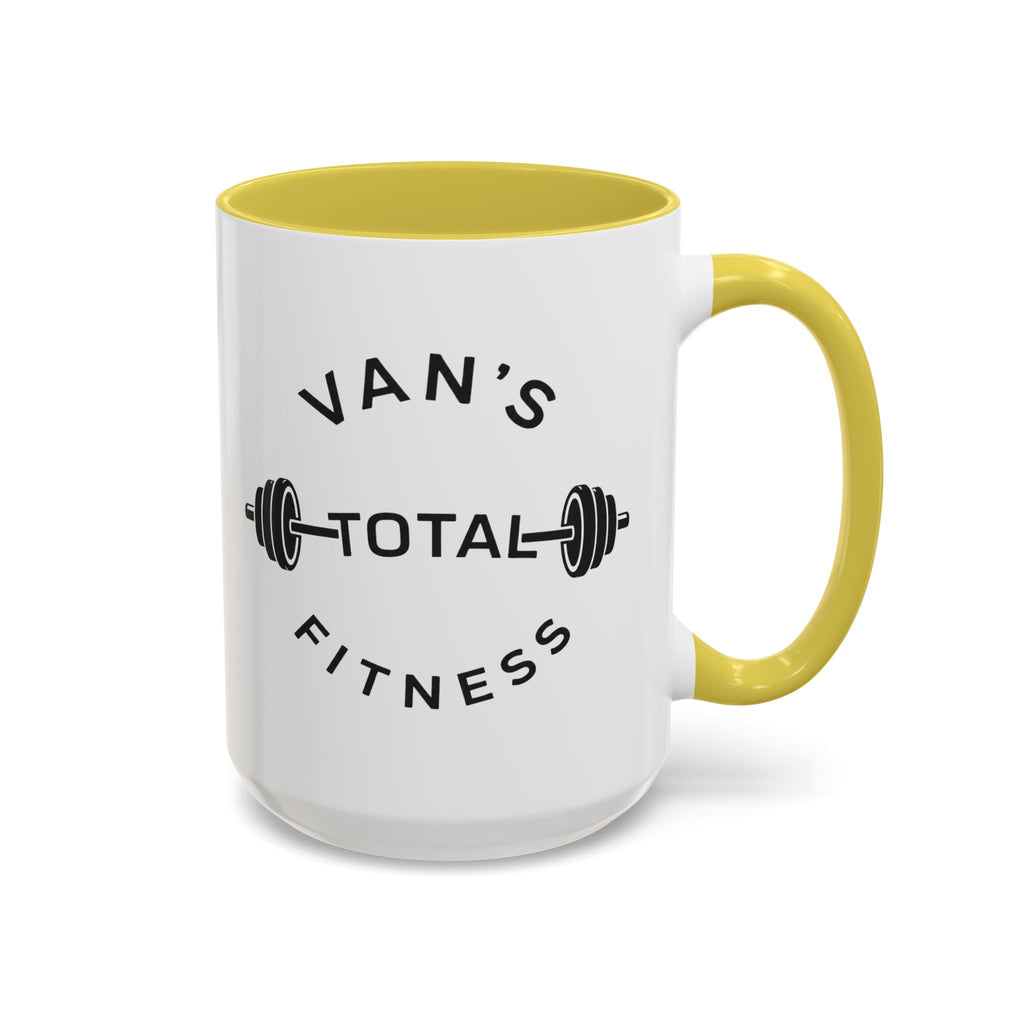 Van's Total Fitness Coffee Mug (11oz/15oz) — Gym Barbell Ceramic Mug