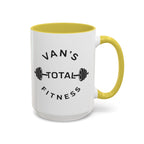 Van's Total Fitness Coffee Mug (11oz/15oz) — Gym Barbell Ceramic Mug