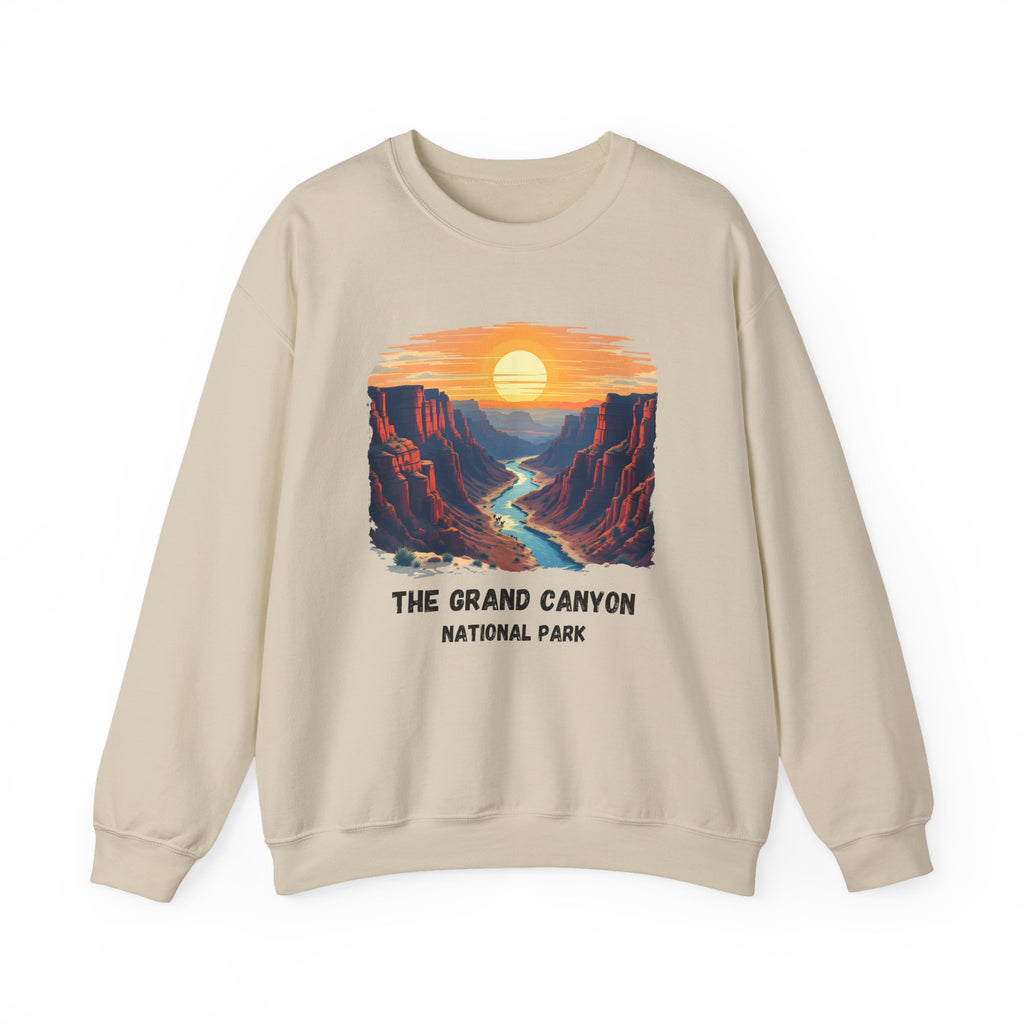 Grand Canyon National Park Crewneck Sweatshirt — Scenic Sunset Canyon Graphic