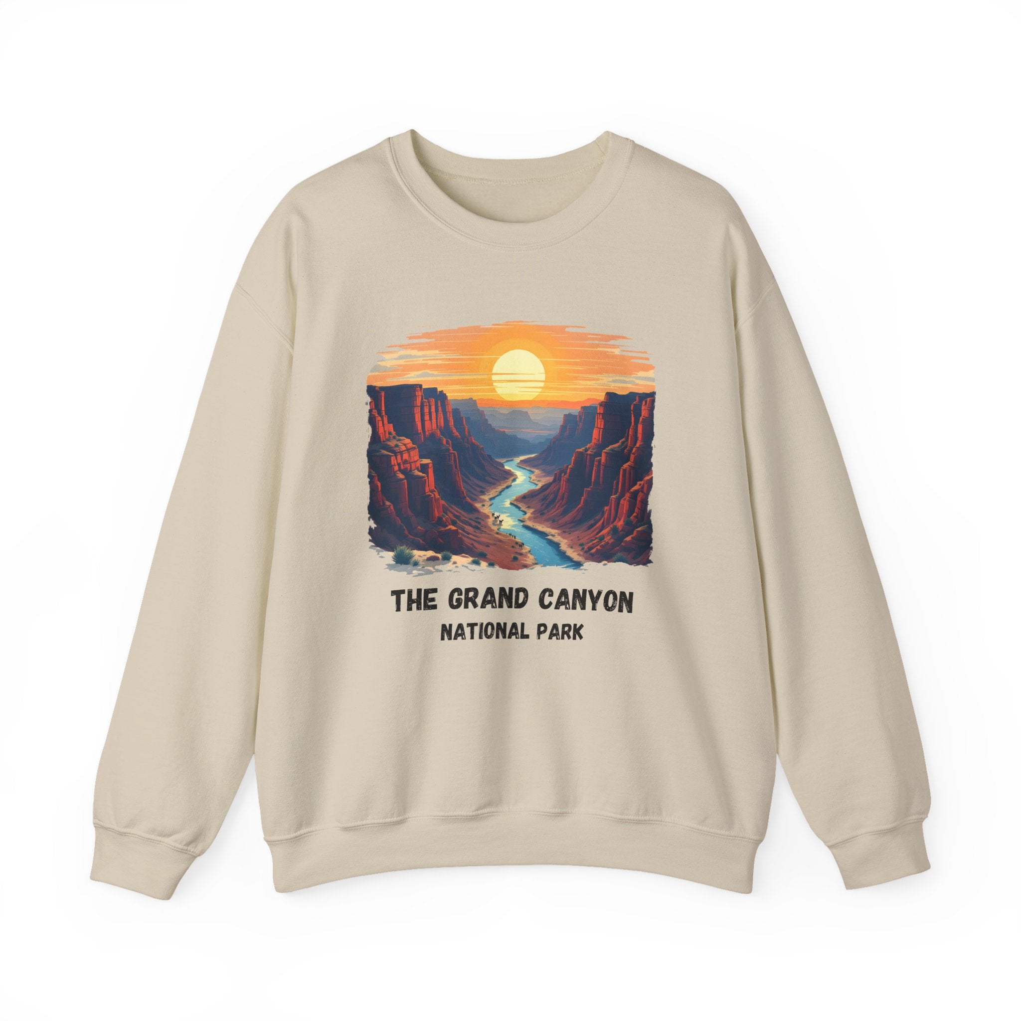 Grand Canyon National Park Crewneck Sweatshirt — Scenic Sunset Canyon Graphic