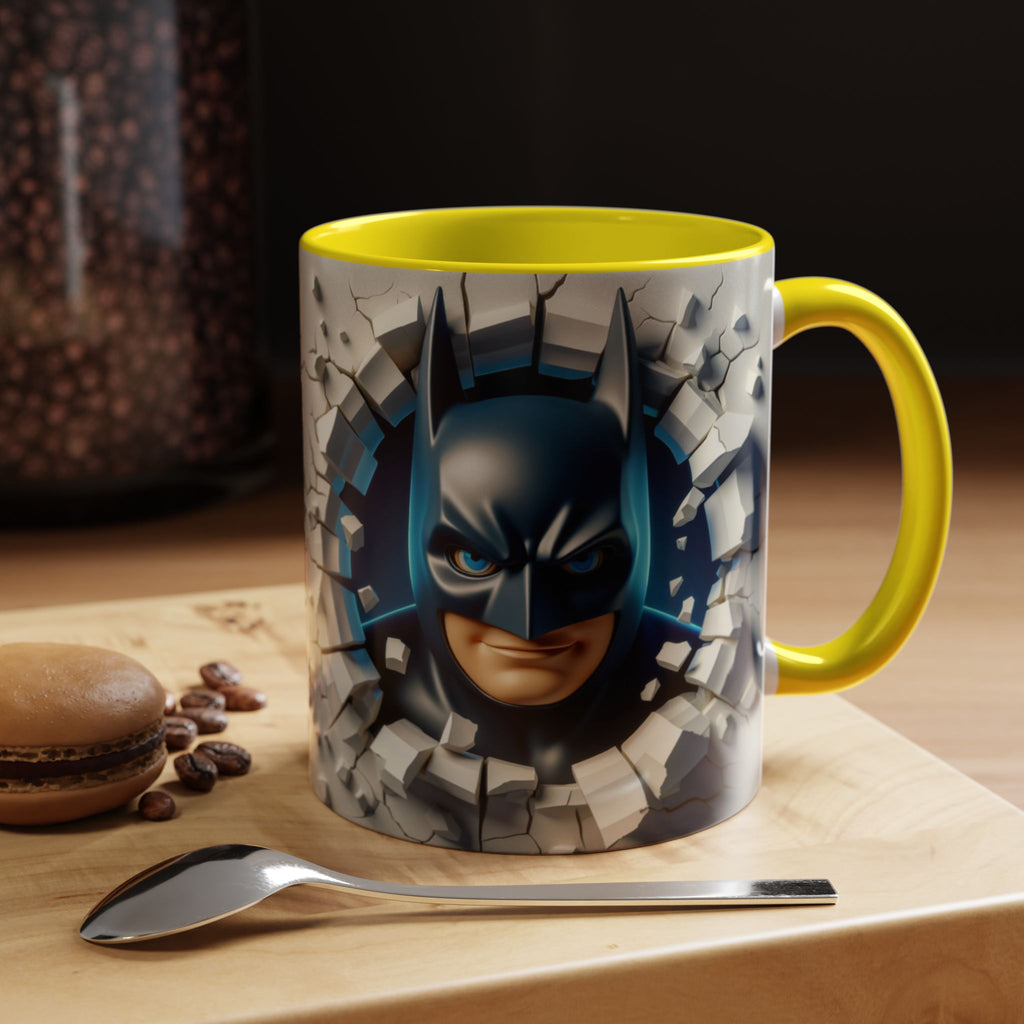 Batman "Break Through" Accent Mug — Superhero Coffee Cup (11/15oz)