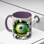 Monster's Inc Mike Peekaboo Coffee Mug – Cute One-Eyed Cartoon Accent Mug (11/15oz)