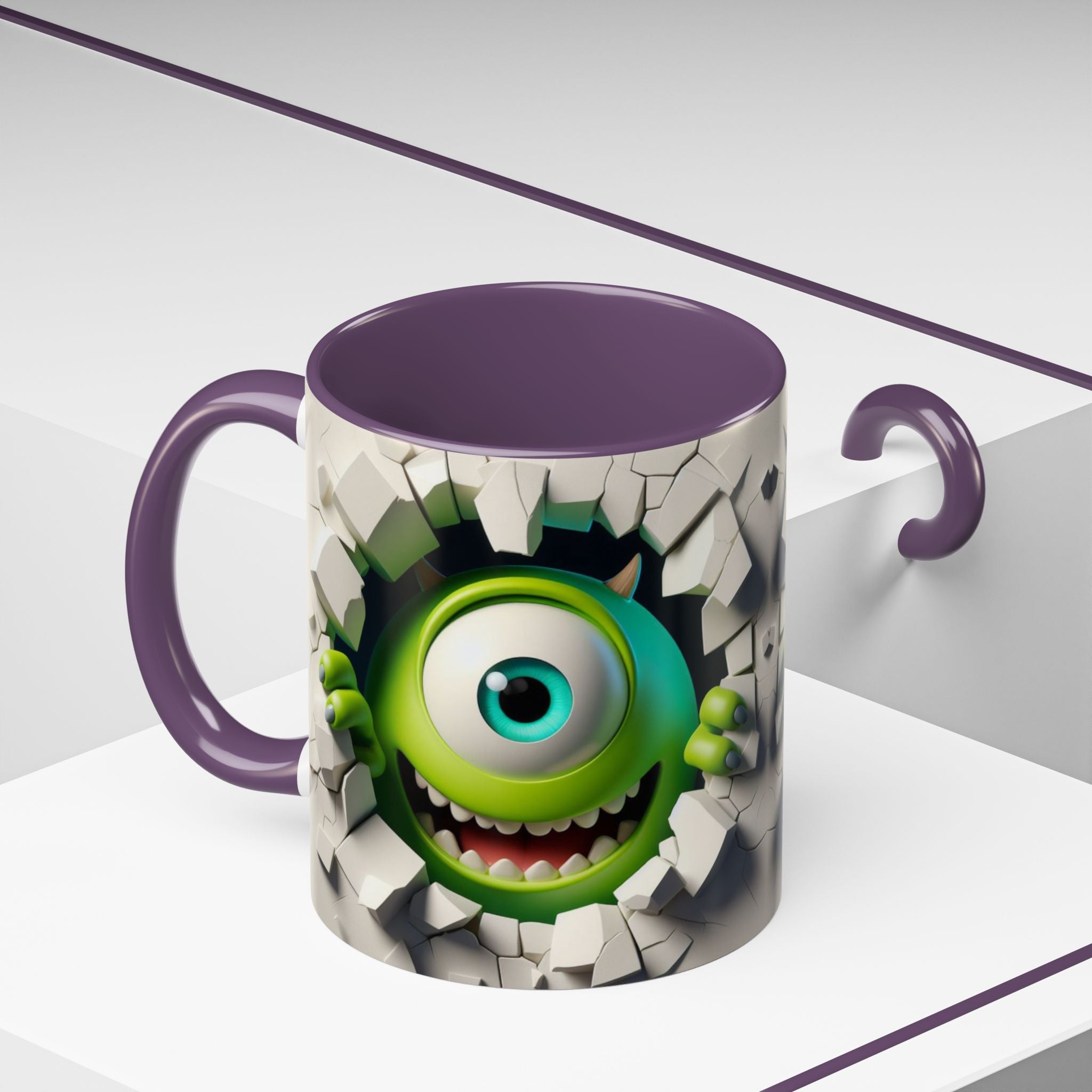 Monster's Inc Mike Peekaboo Coffee Mug – Cute One-Eyed Cartoon Accent Mug (11/15oz)