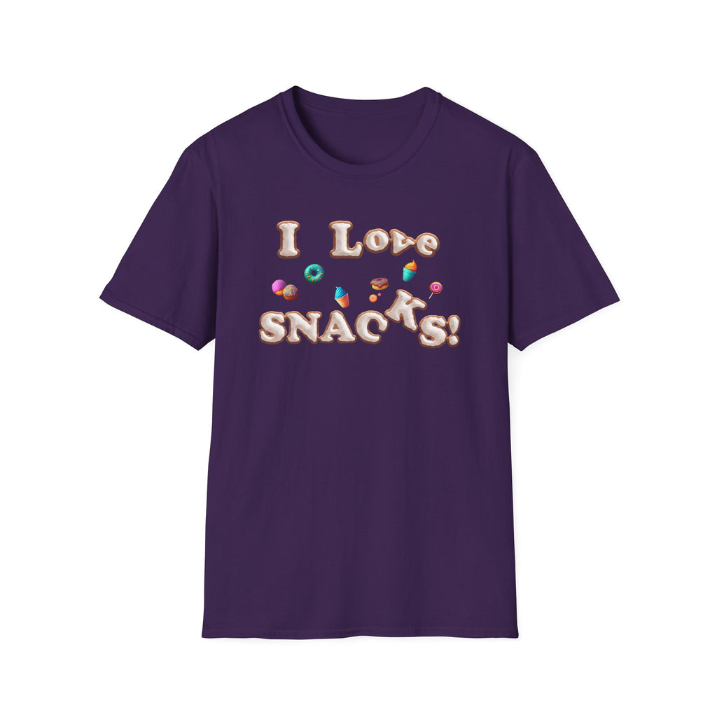 I Love Snacks T-Shirt — Cute Snack Lover Graphic Tee