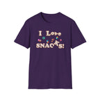 I Love Snacks T-Shirt — Cute Snack Lover Graphic Tee