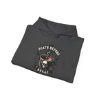 "Death Before Decaf" Coffee Skull Graphic Hoodie