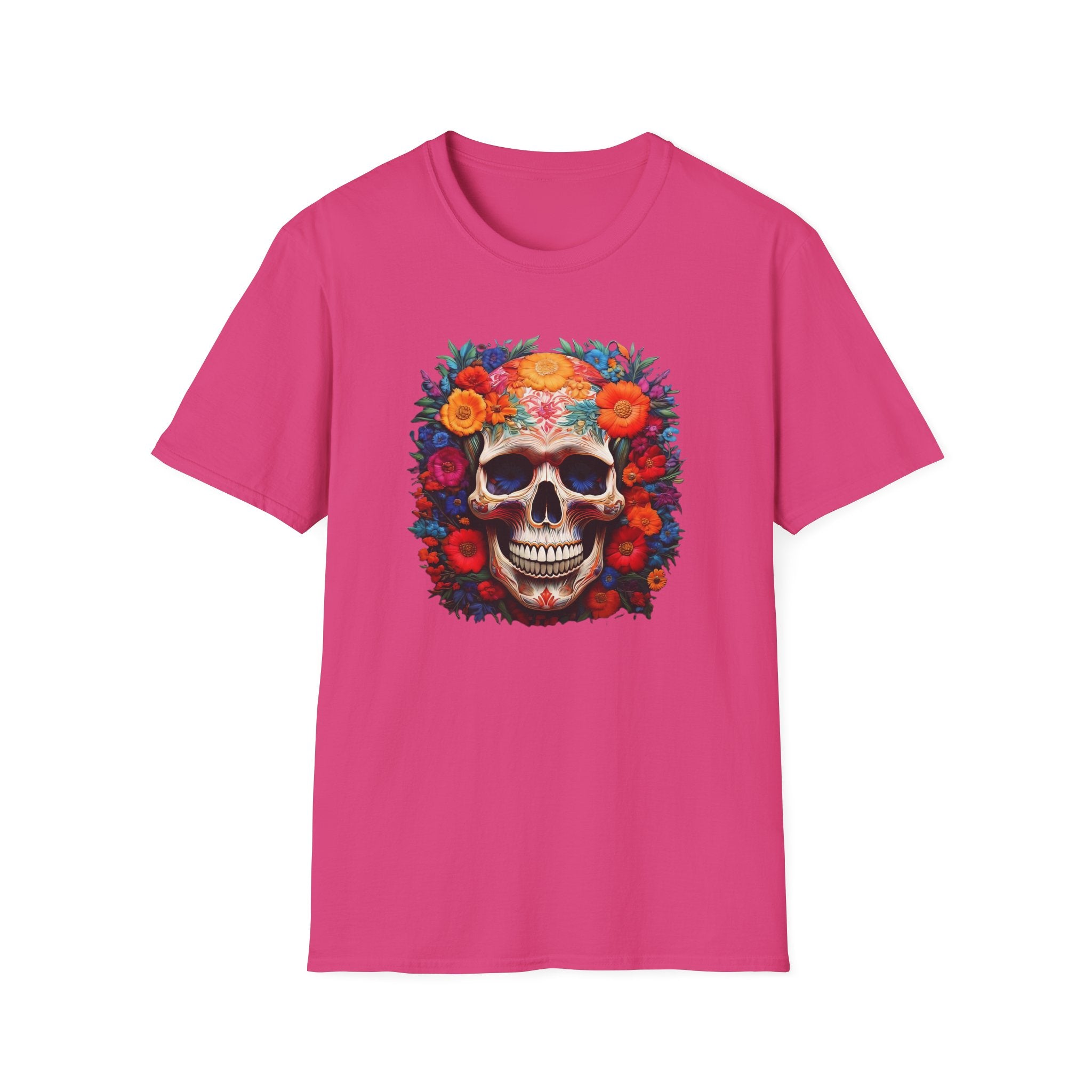 Day of the Dead Skull T-Shirt — Floral Sugar Skull Graphic Tee