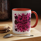Cats Before People Coffee Mug — Pink Cat Lover Gift (11/15oz)