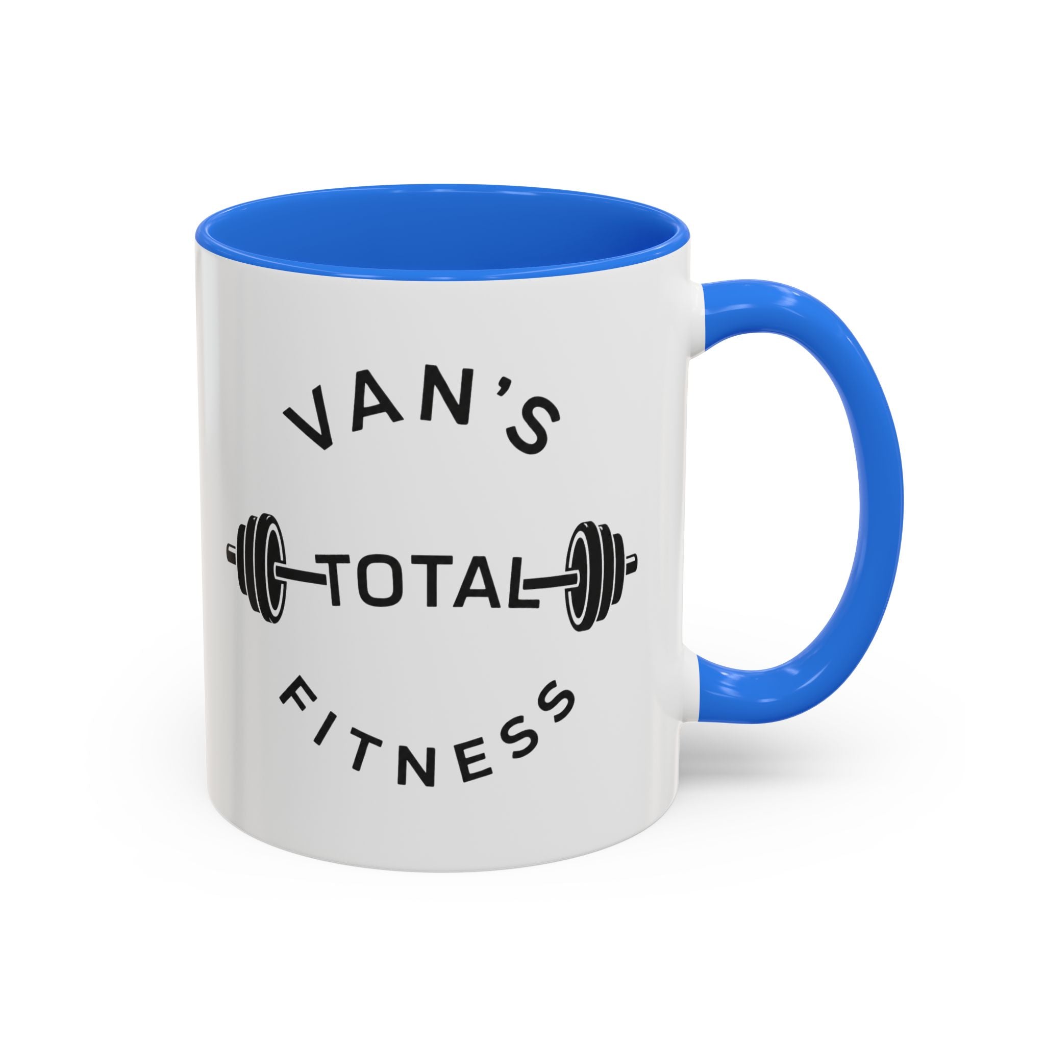 Van's Total Fitness Coffee Mug (11oz/15oz) — Gym Barbell Ceramic Mug