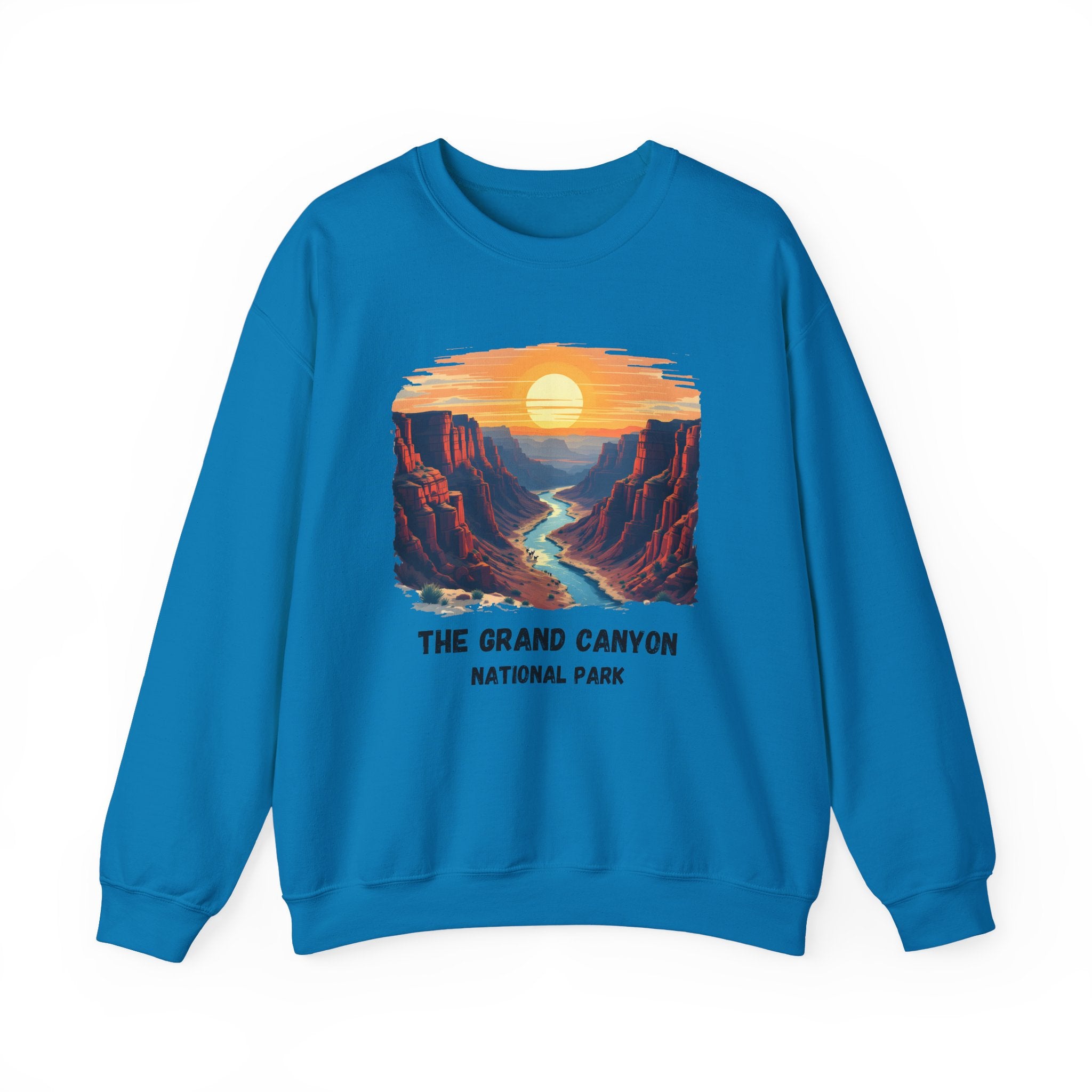 Grand Canyon National Park Crewneck Sweatshirt — Scenic Sunset Canyon Graphic