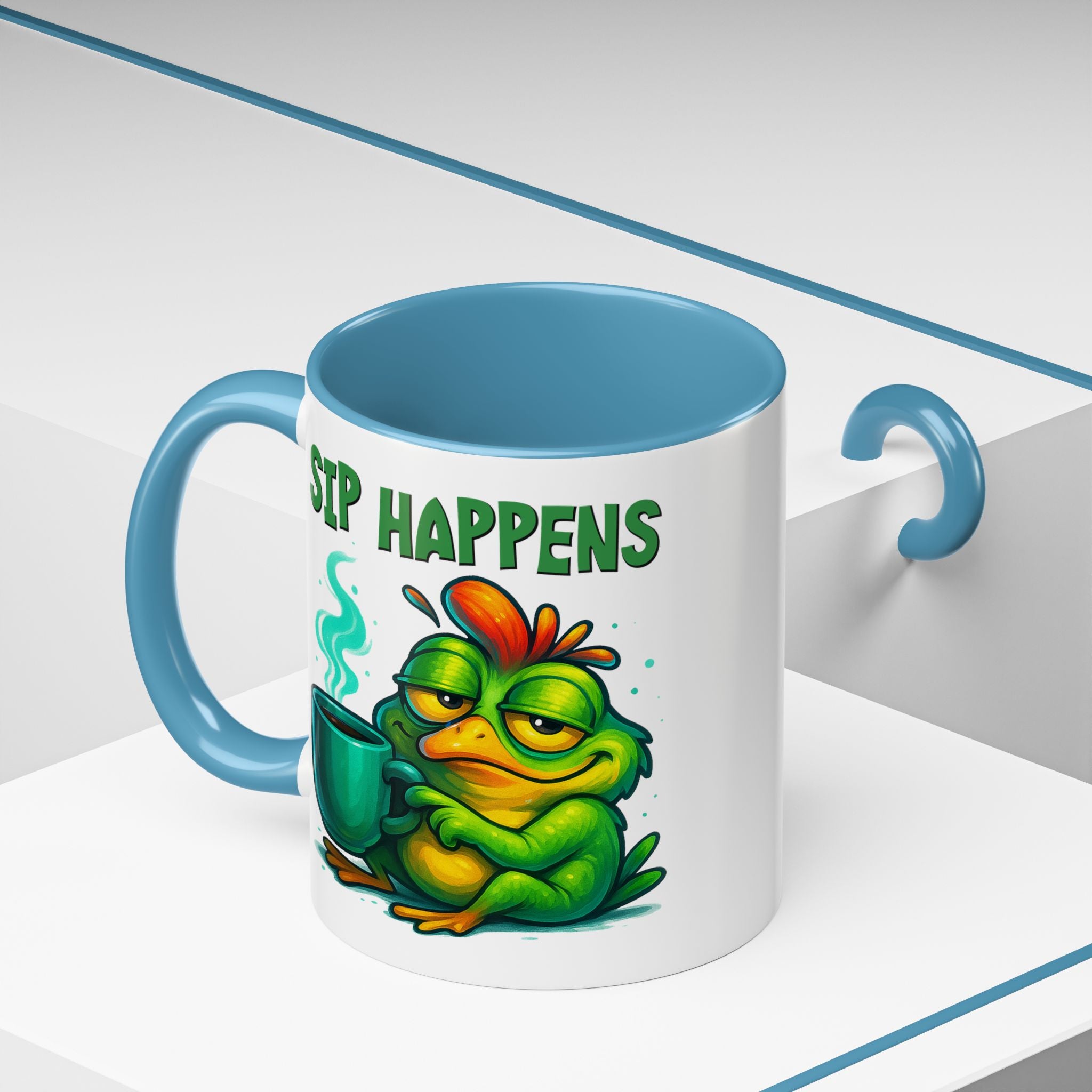 Sip Happens Coffee Mug — Funny Frog Coffee Cup (11/15oz)