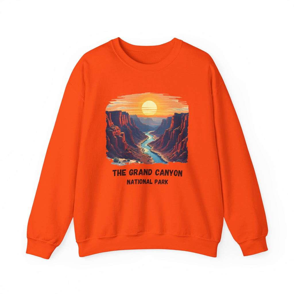 Grand Canyon National Park Crewneck Sweatshirt — Scenic Sunset Canyon Graphic
