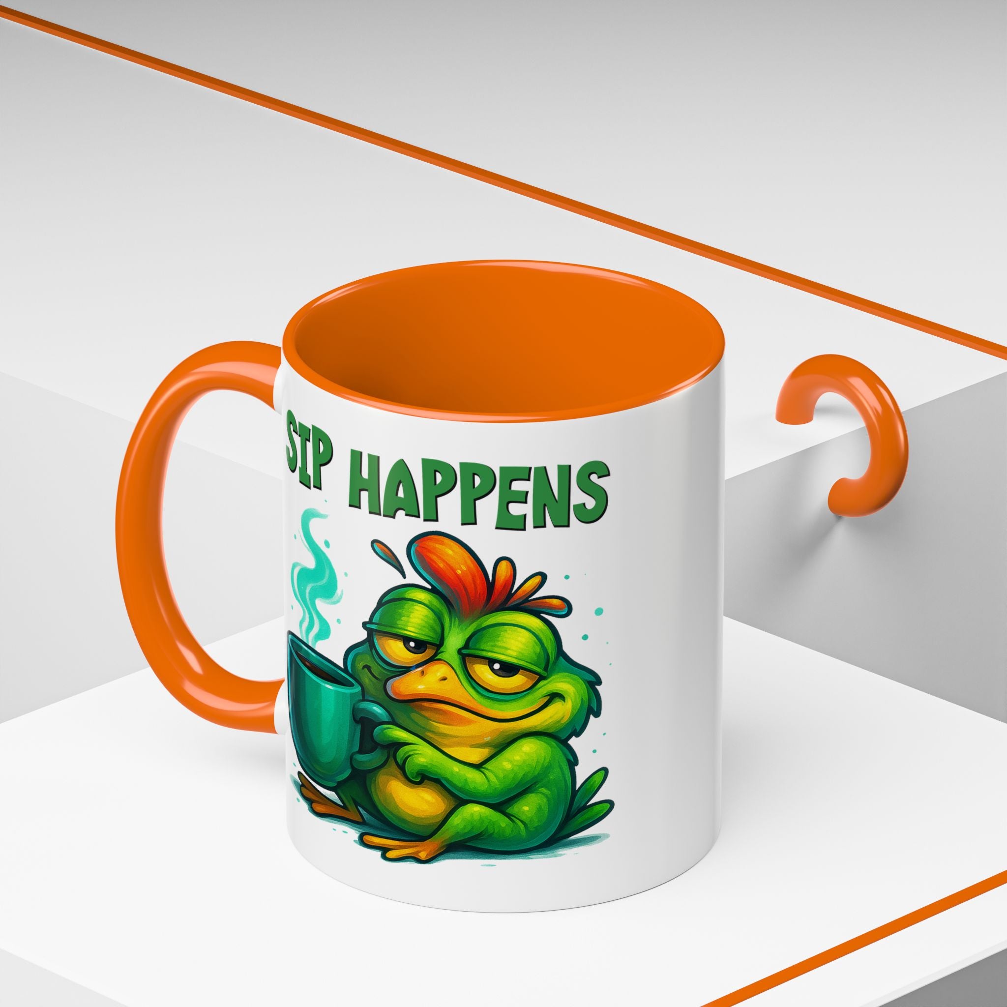 Sip Happens Coffee Mug — Funny Frog Coffee Cup (11/15oz)