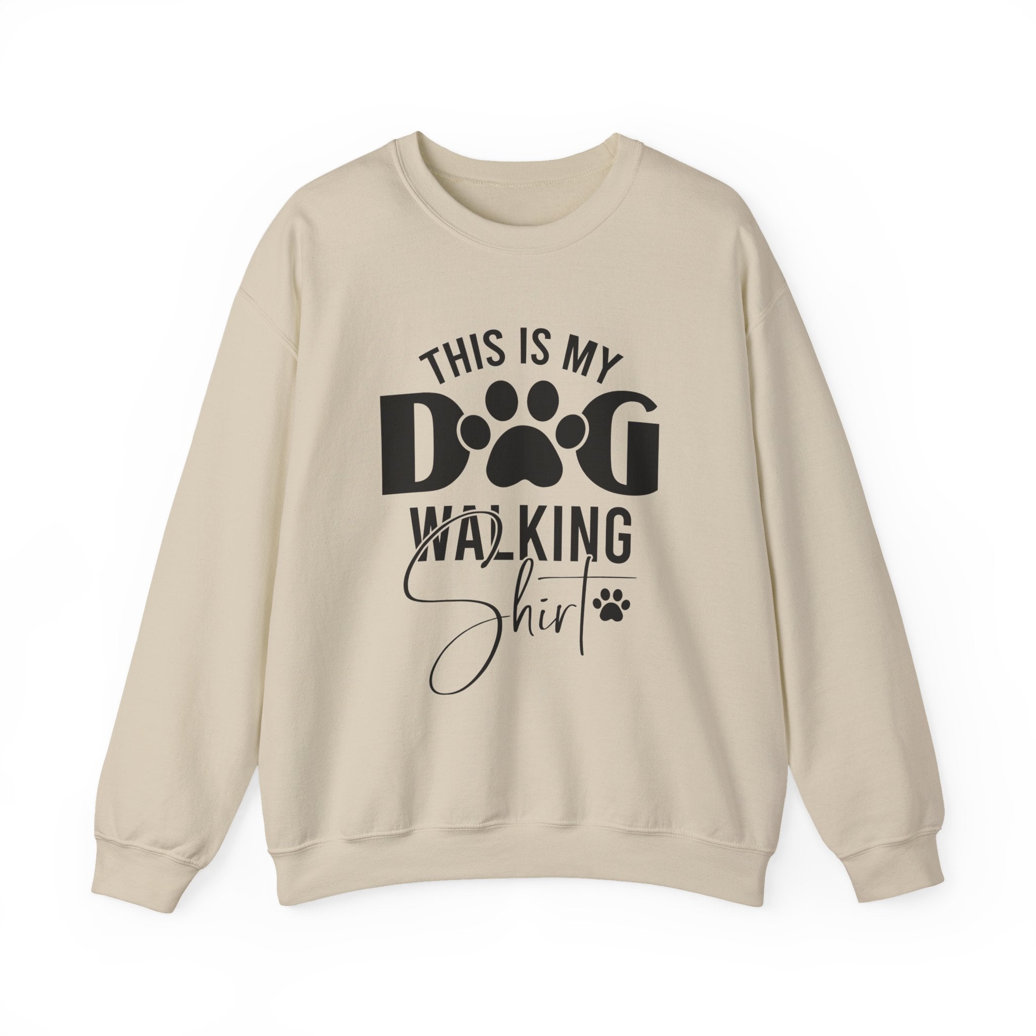 Dog Walking Sweatshirt — "This Is My Dog Walking Shirt" Cozy Crewneck for Pet Owners