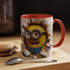 Minion "Breaking Wall" Accent Coffee Mug — Funny Cartoon Movie Character 11/15oz