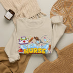 Nurse Story Sweatshirt — Cute Medical Cartoon Crewneck for Nurses