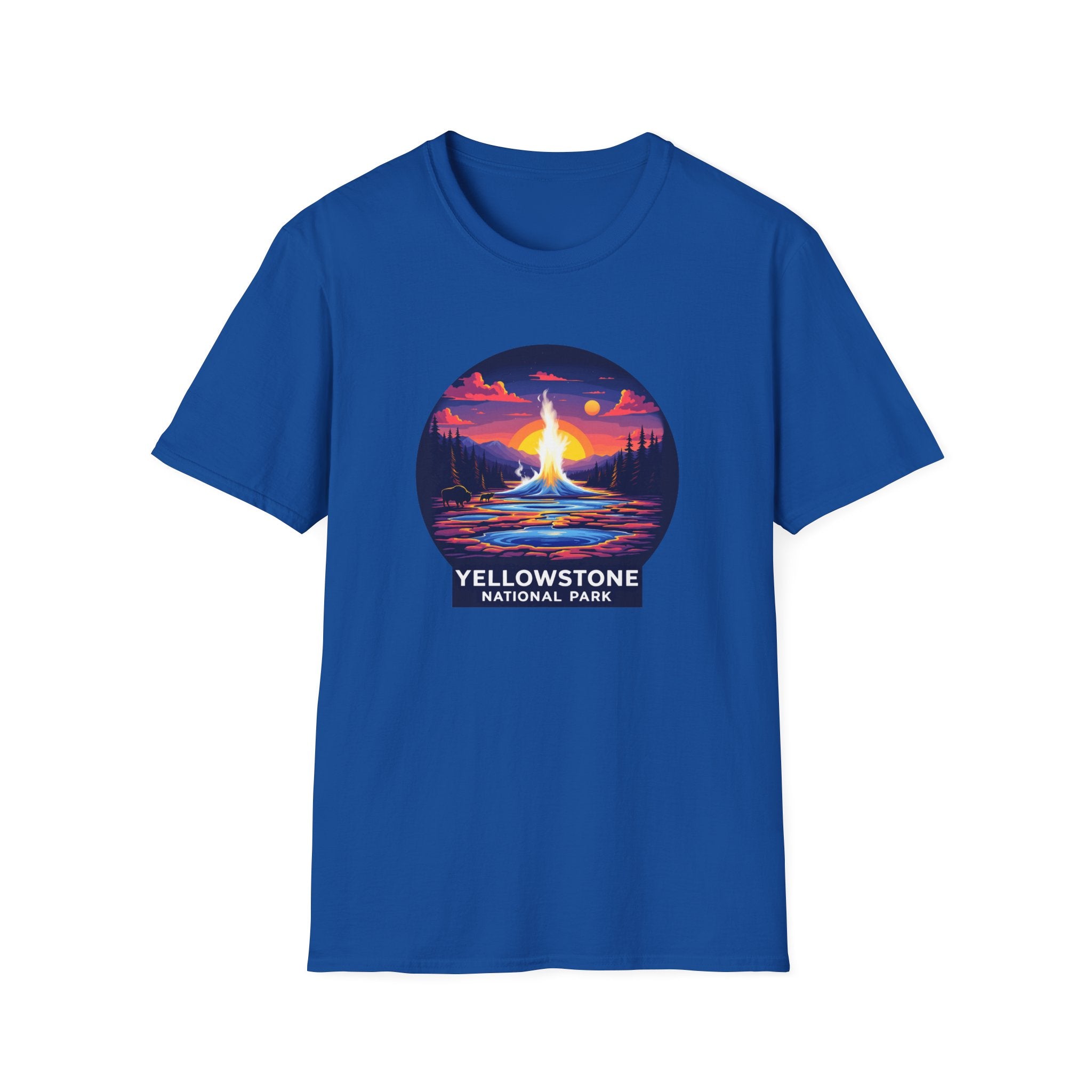 Yellowstone National Park Tee — Geyser Sunset Graphic T-Shirt