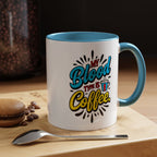 Coffee Mug — "My Blood Type Is Coffee" Accent Ceramic Mug (11/15oz)