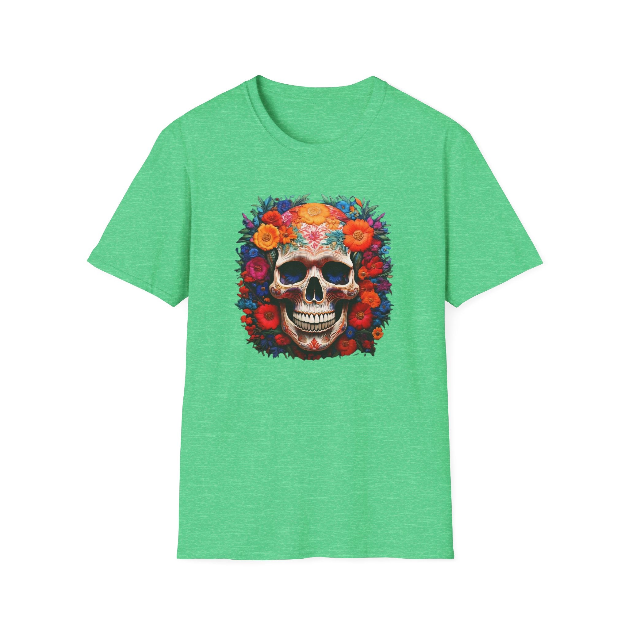Day of the Dead Skull T-Shirt — Floral Sugar Skull Graphic Tee