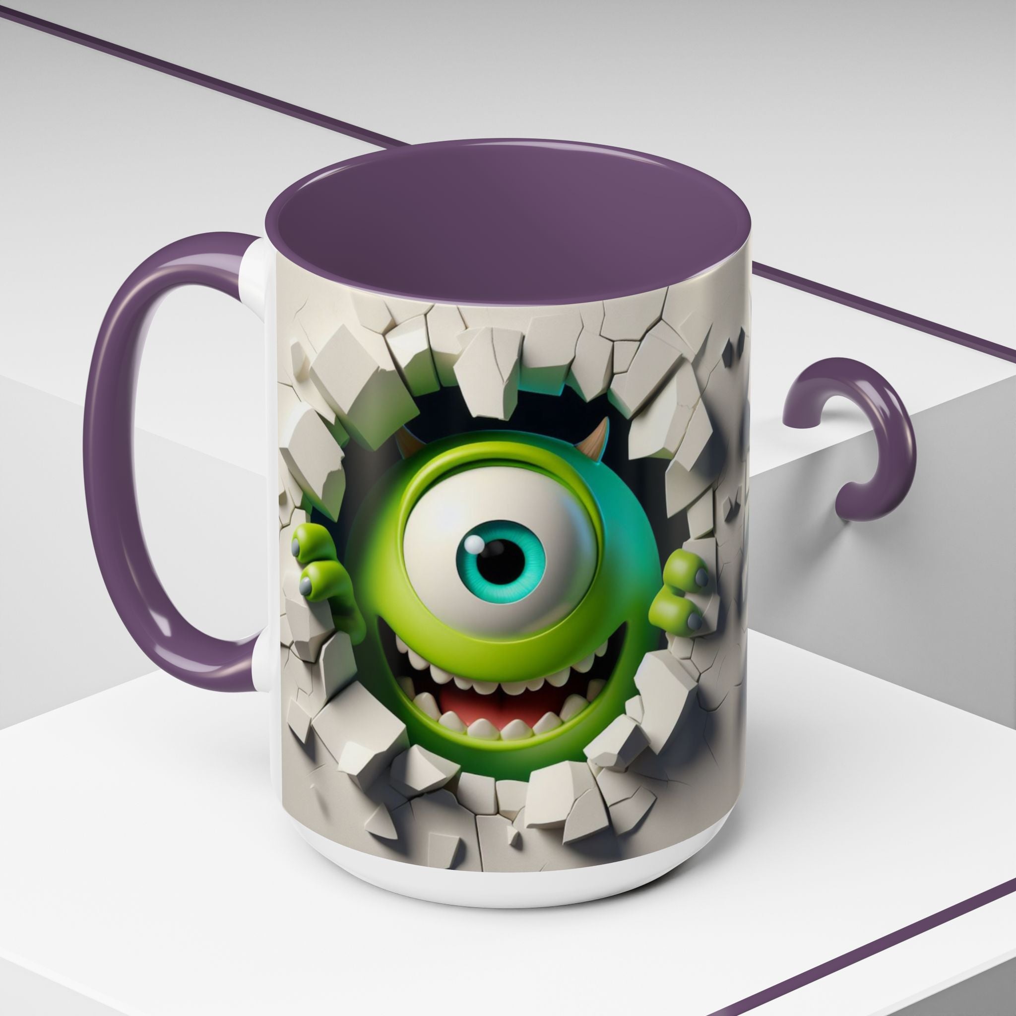 Monster's Inc Mike Peekaboo Coffee Mug – Cute One-Eyed Cartoon Accent Mug (11/15oz)