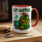 Sip Happens Coffee Mug — Funny Frog Coffee Cup (11/15oz)