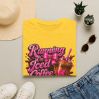 Running on Iced Coffee T-Shirt — Cute Pink Coffee Graphic Tee