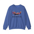 Music Is My Life Sweatshirt — Colorful Piano Graphic Crewneck