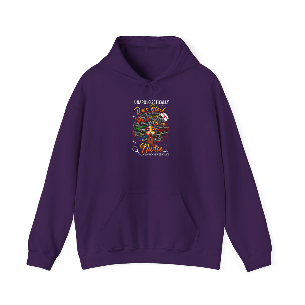 "Unapologetically Dope Black Nurse" Inspirational Pullover — Nurse Hoodie