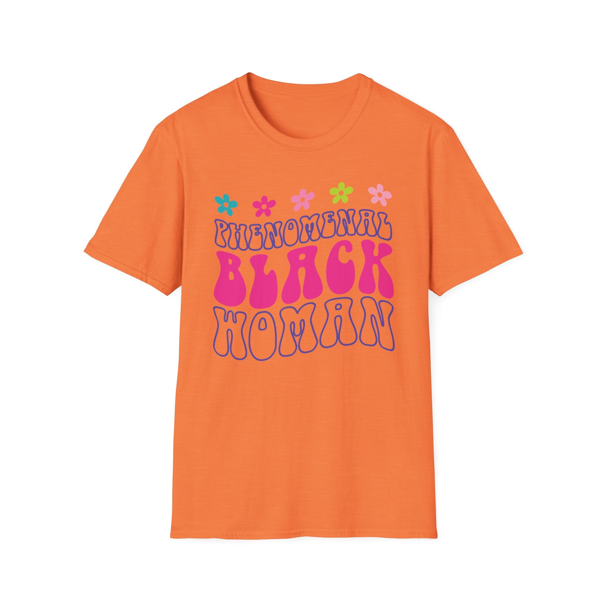 Retro 'Proud Black Woman' T-Shirt — Colorful Floral Graphic Tee