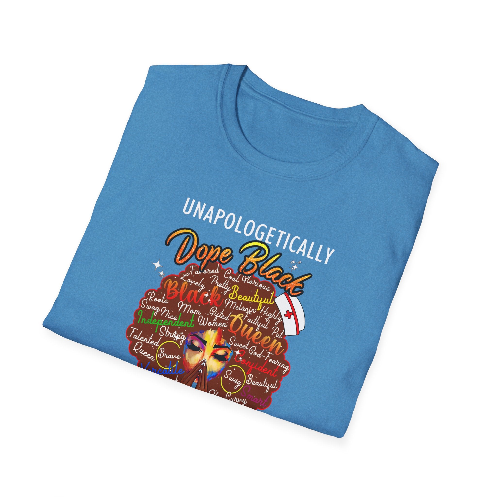 “Unapologetically Dope Black Nurse” Empowerment Tee —  Brown Afro Nurse T-Shirt