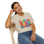 Nurse Floral Rainbow T-Shirt — Colorful Flower Tribute for Nurses
