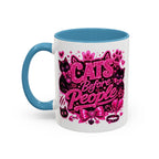 Cats Before People Coffee Mug — Pink Cat Lover Gift (11/15oz)
