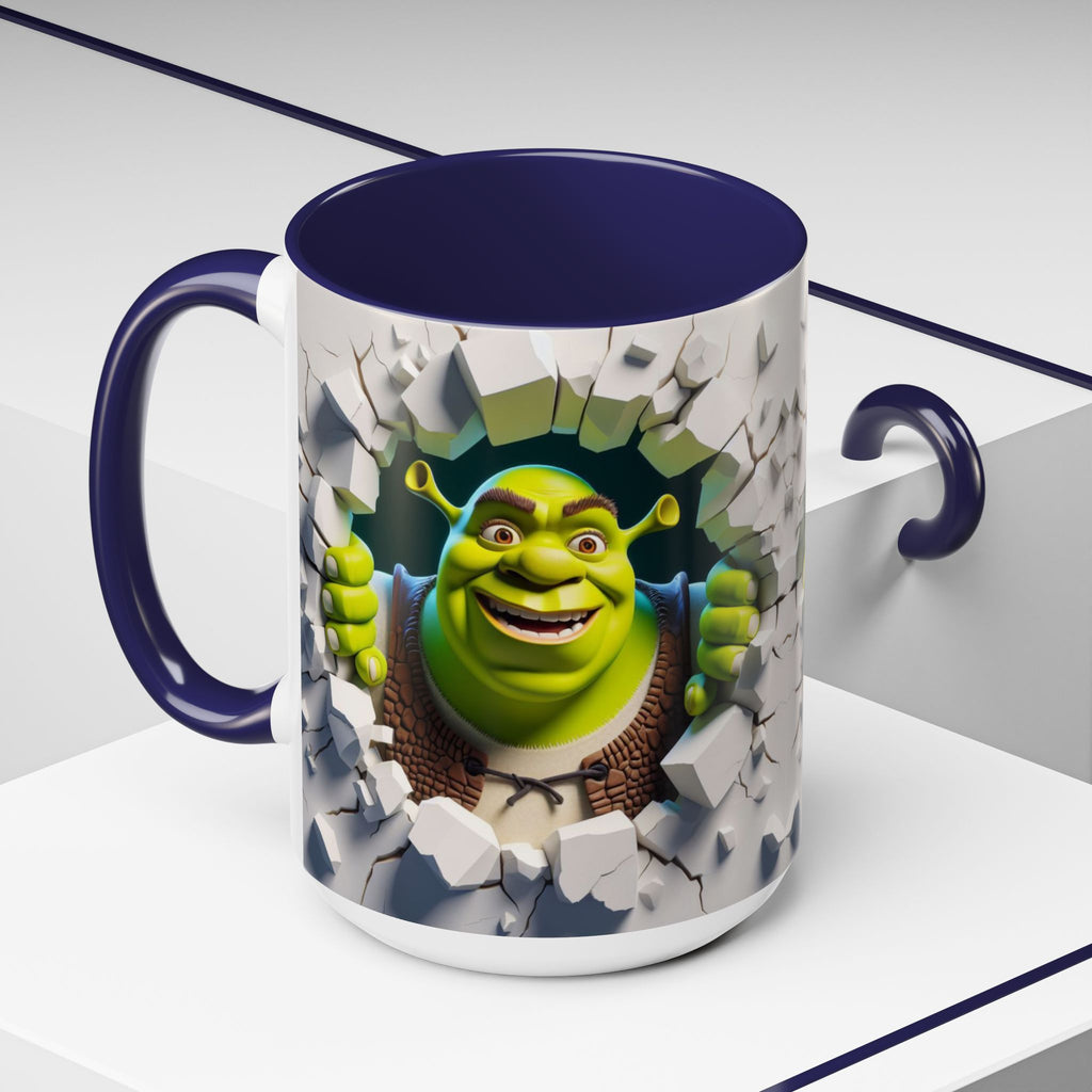 Shrek Peekaboo Accent Coffee Mug — Funny Green Ogre Ceramic 11/15oz