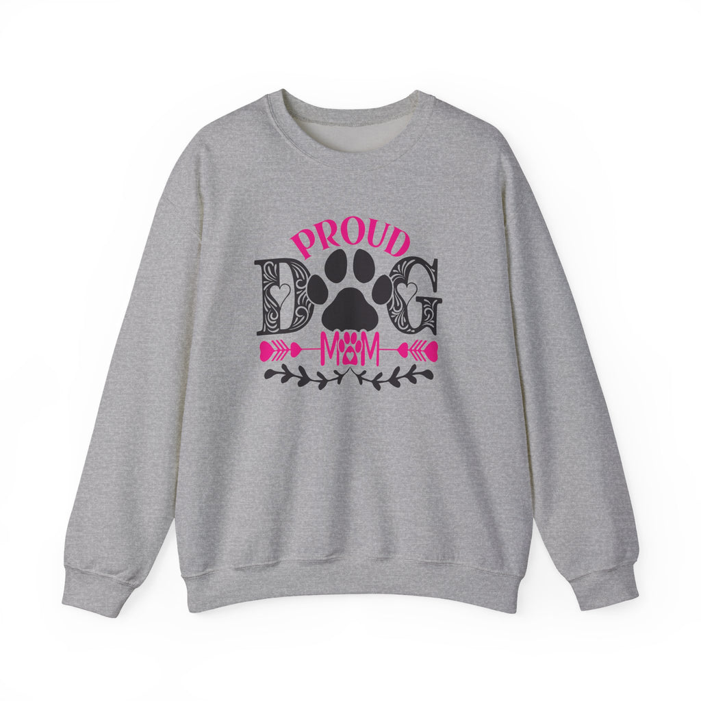 Proud Dog Mom Sweatshirt — Paw Print Crewneck for Dog Lovers