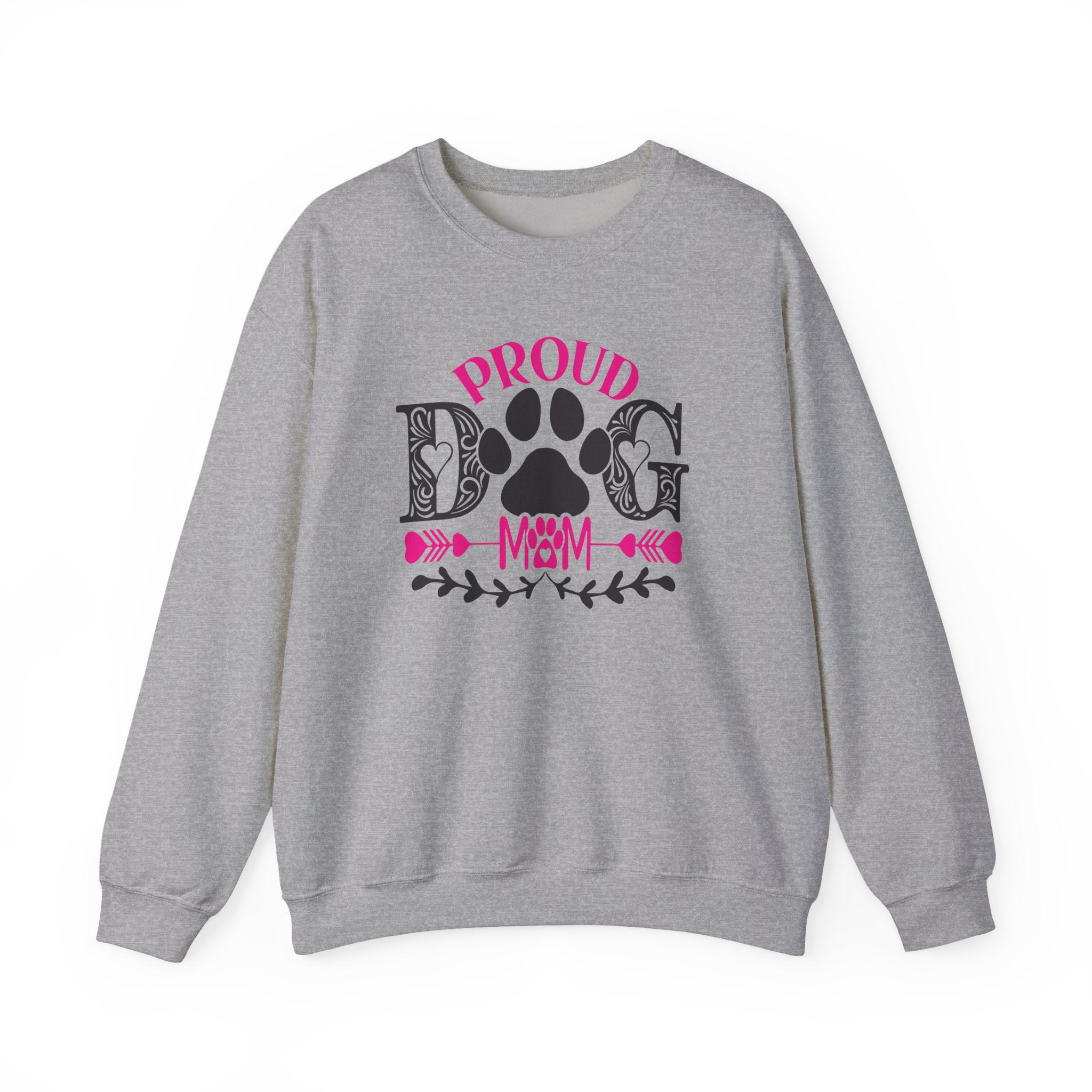 Proud Dog Mom Sweatshirt — Paw Print Crewneck for Dog Lovers