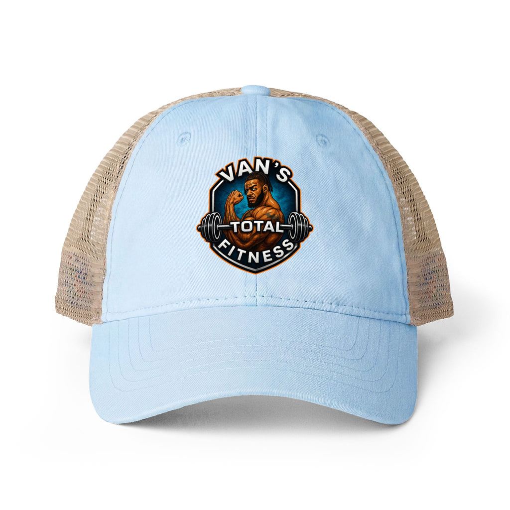 Van's Total Fitness Washed Mesh- Ponytail Back Cap
