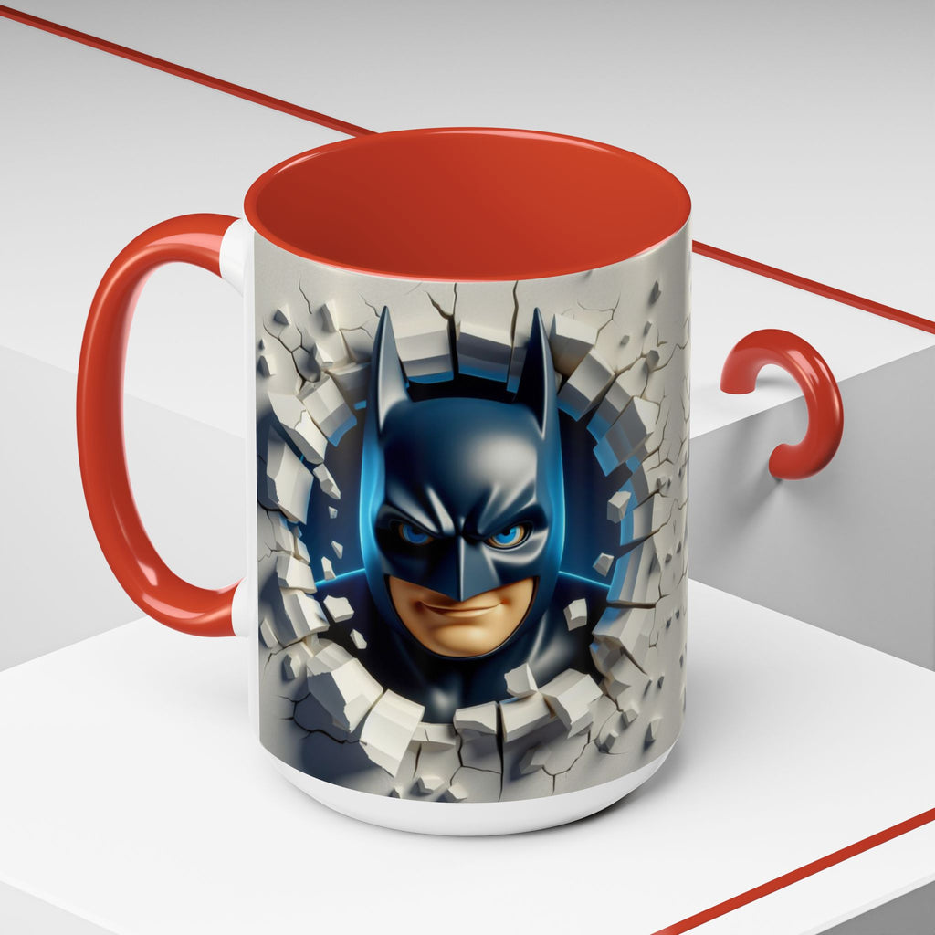 Batman "Break Through" Accent Mug — Superhero Coffee Cup (11/15oz)