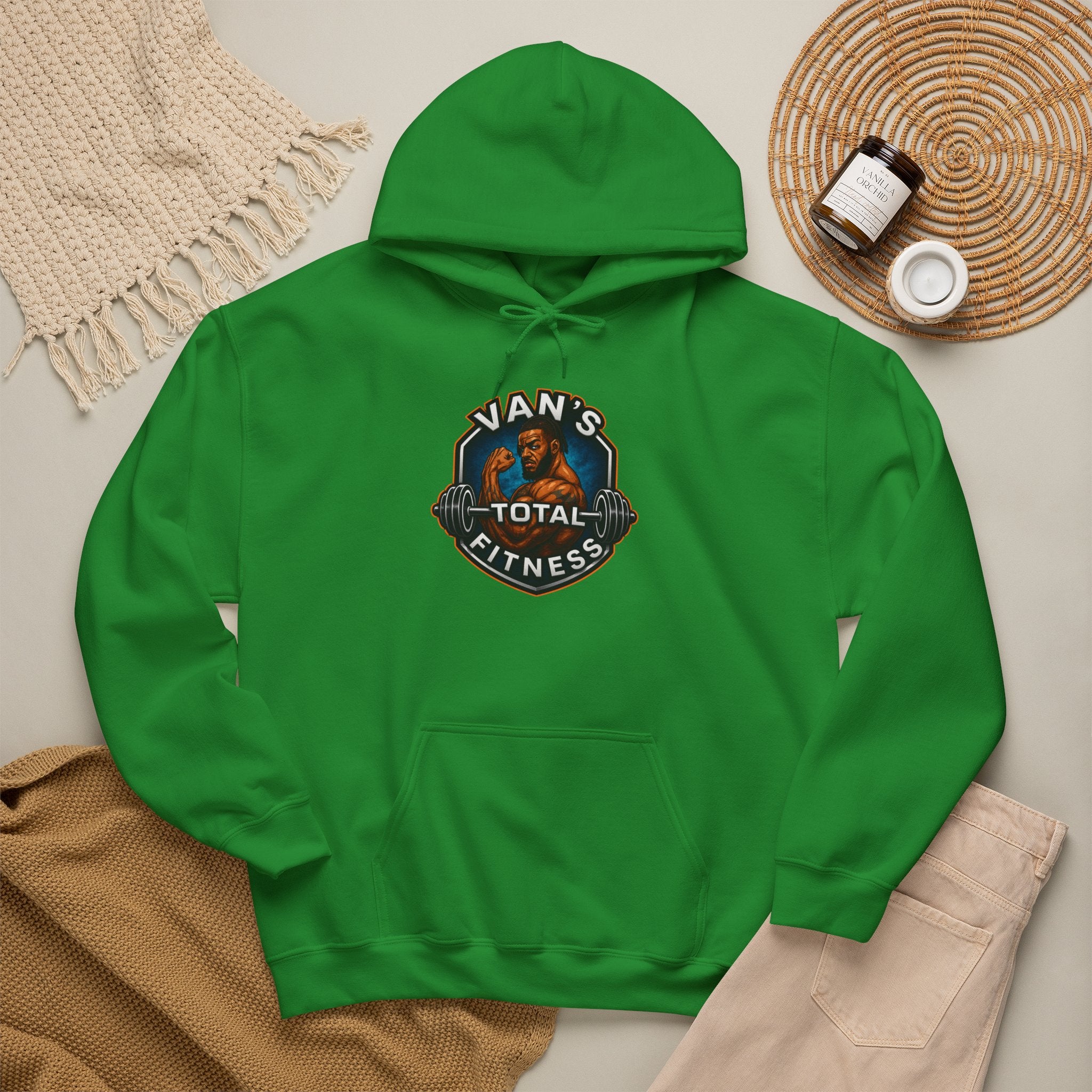 Van's Total Fitness Hoodie — Gym Logo Pullover for Trainers & Athletes