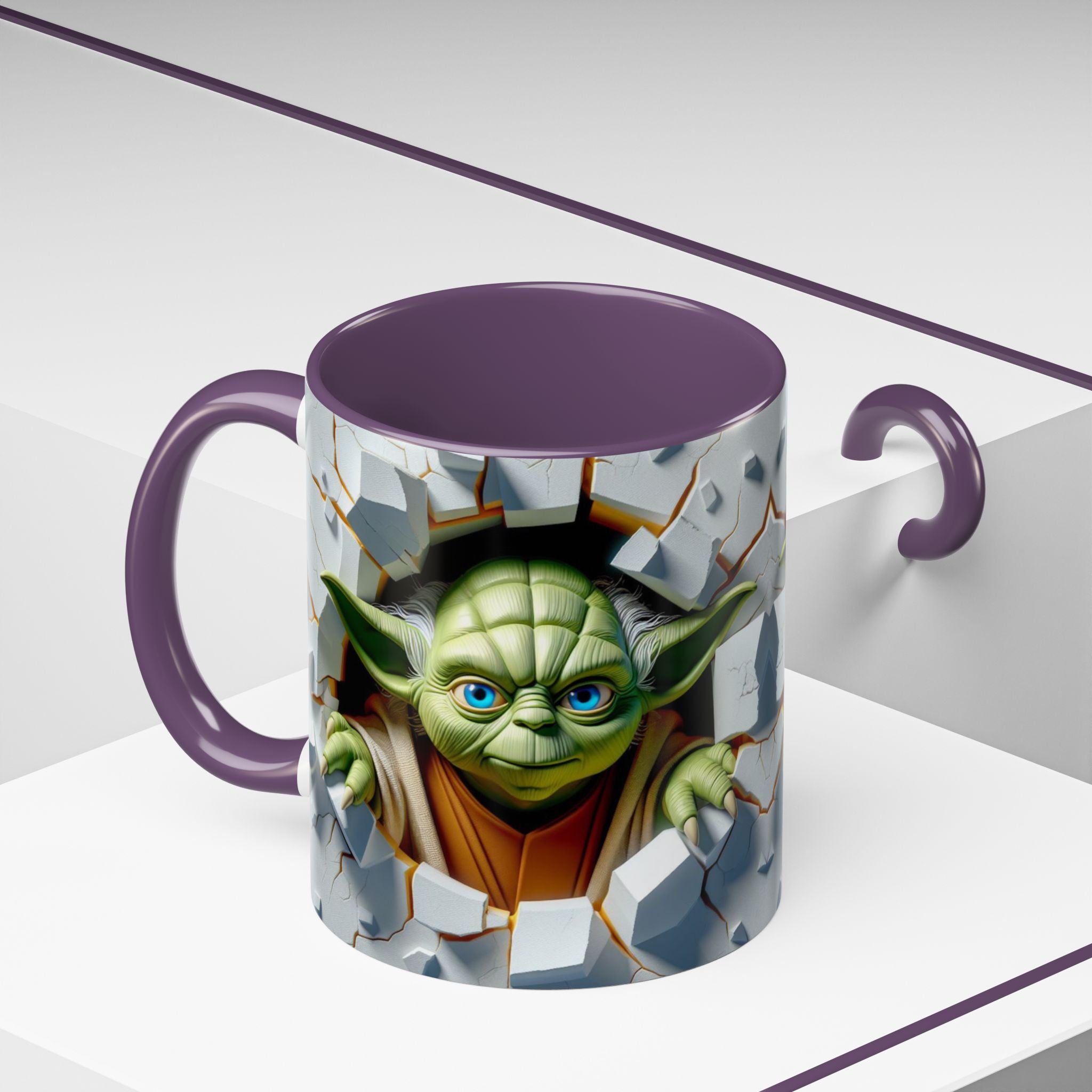 Yoda Break Through Accent Coffee Mug (11/15oz)