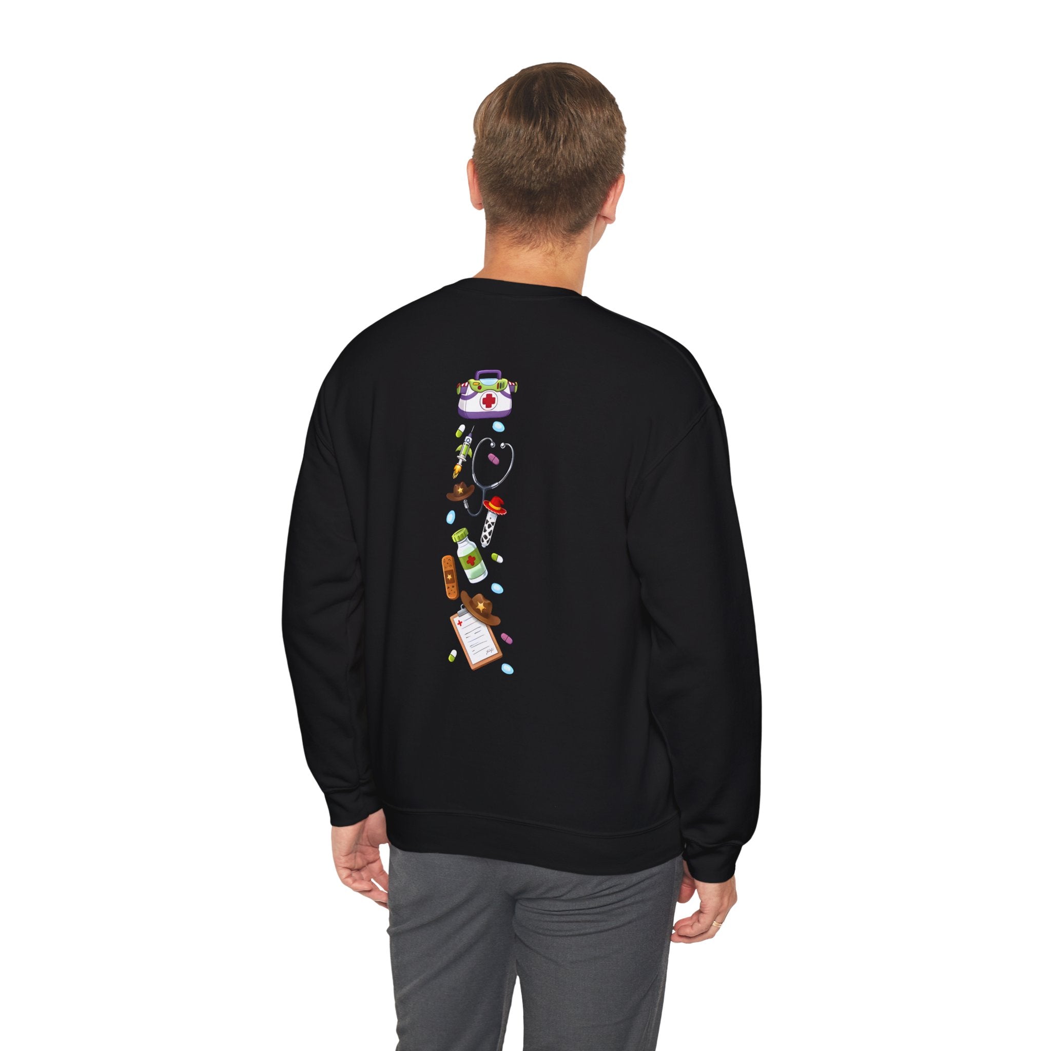 Nurse Story Sweatshirt — Cute Medical Cartoon Crewneck for Nurses