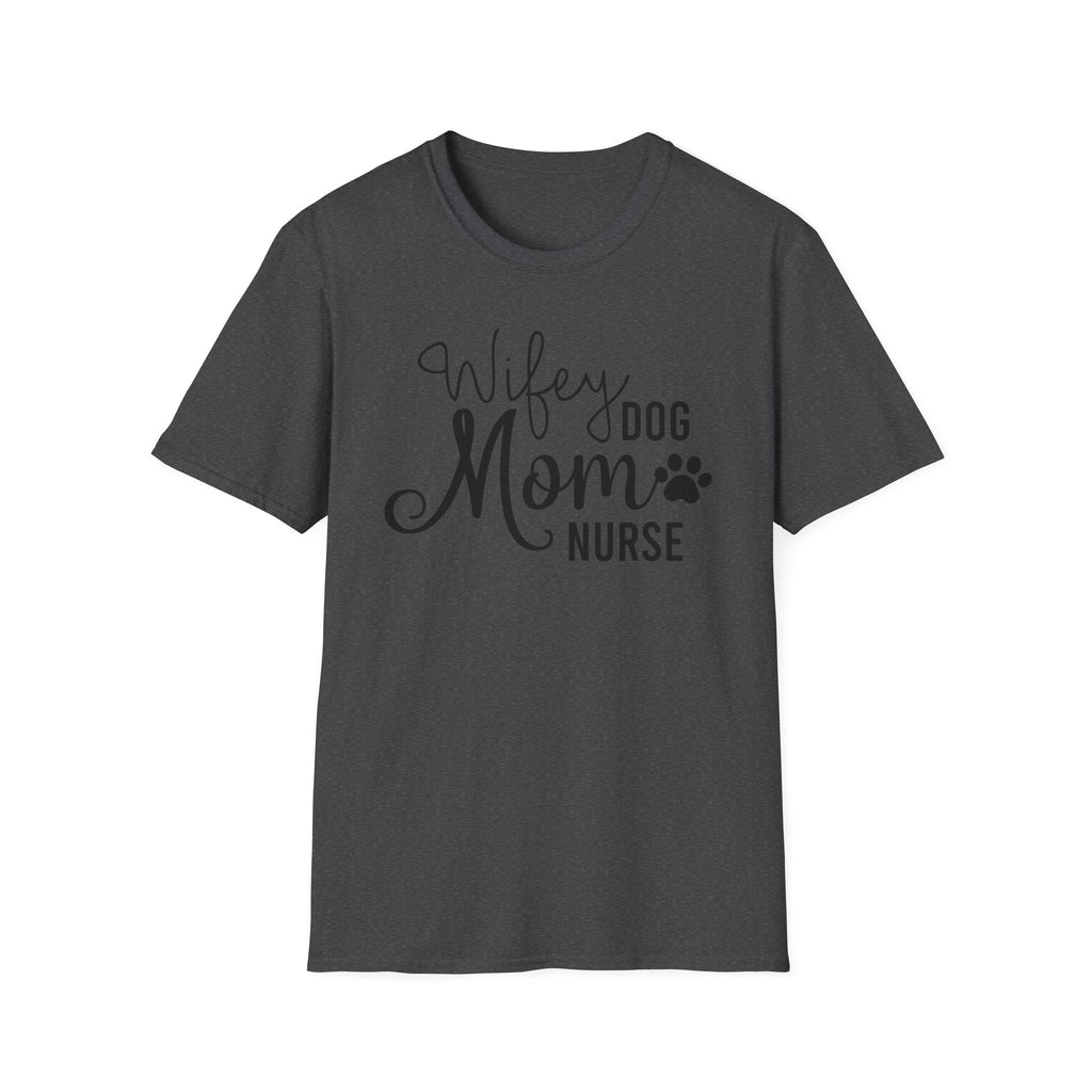 Wifey Dog Mom Nurse T-Shirt – Cute Paw Print Shirt for Nurses & Dog Lovers