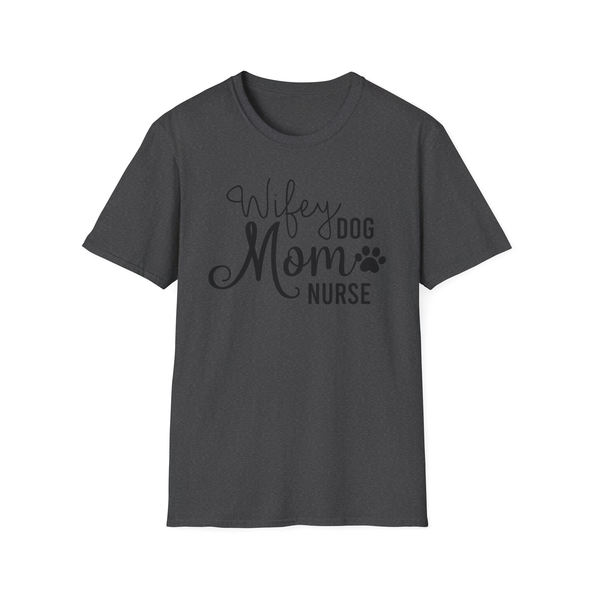 Wifey Dog Mom Nurse T-Shirt – Cute Paw Print Shirt for Nurses & Dog Lovers