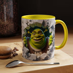 Shrek Peekaboo Accent Coffee Mug — Funny Green Ogre Ceramic 11/15oz