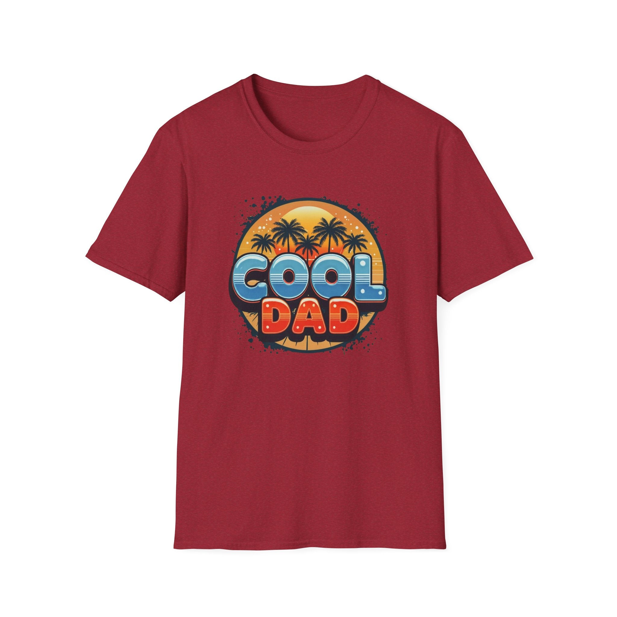 Cool Dad T-Shirt – Retro Sunset Palm Fathers Tee