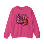 "Running On Iced Coffee" Graphic Cozy Coffee Lover — Pullover Crewneck Sweatshirt