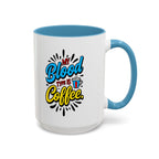 Coffee Mug — "My Blood Type Is Coffee" Accent Ceramic Mug (11/15oz)
