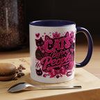 Cats Before People Coffee Mug — Pink Cat Lover Gift (11/15oz)